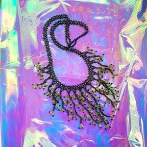 Statement beaded necklace